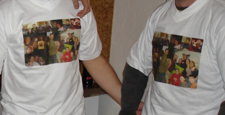 fotokoláž pre bývalých kolegov na tričko